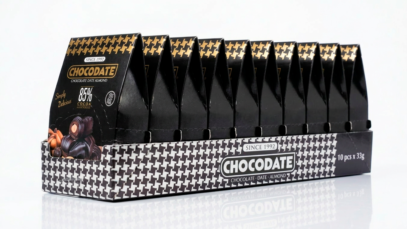Chocodate Chocolate amargo 85% — 33 g • display com 10 unidades