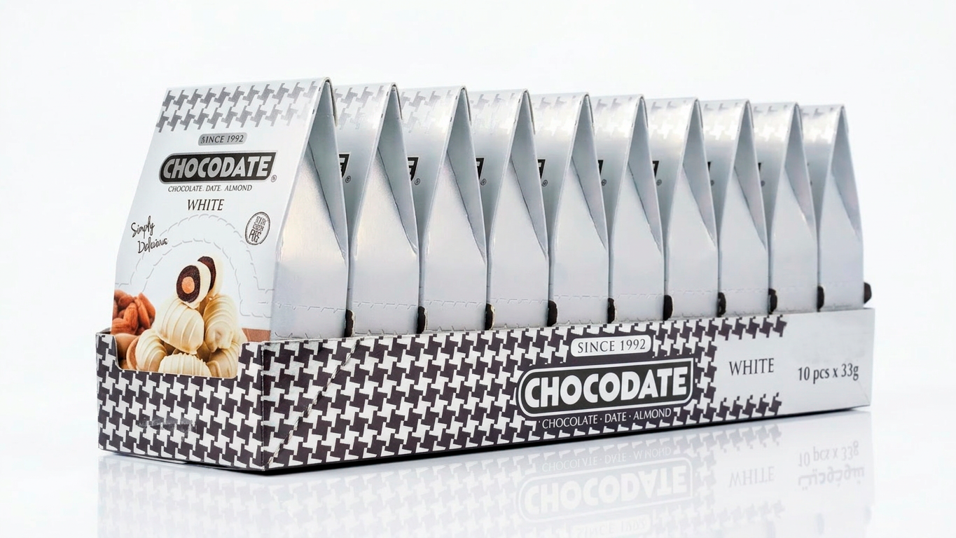 Chocodate Chocolate branco — 33 g • display com 10 unidades